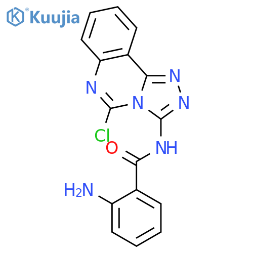 BENZAMIDE, 2-AMINO-N-(5-CHLORO-1,2,4-TRIAZOLO[4,3-C]QUINAZOLIN-3-YL)- structure