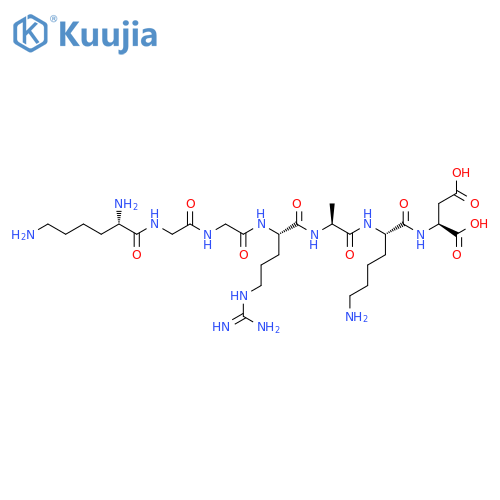 L-ASPARTIC ACID, L-LYSYLGLYCYLGLYCYL-L-ARGINYL-L-ALANYL-L-LYSYL- structure