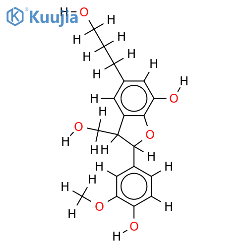 (2R,3S)-2-(3,4-Dihydroxyphenyl)-2,3-dihydro-7-hydroxy-3-hydroxymethyl-5-benzofuranpropanol structure