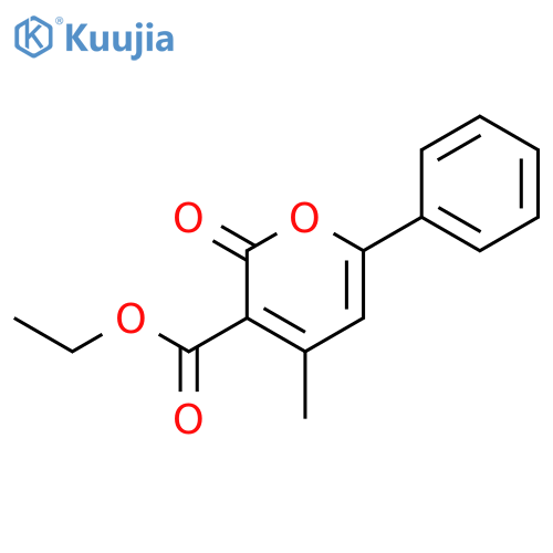 2H-Pyran-3-carboxylic acid, 4-methyl-2-oxo-6-phenyl-, ethyl ester structure