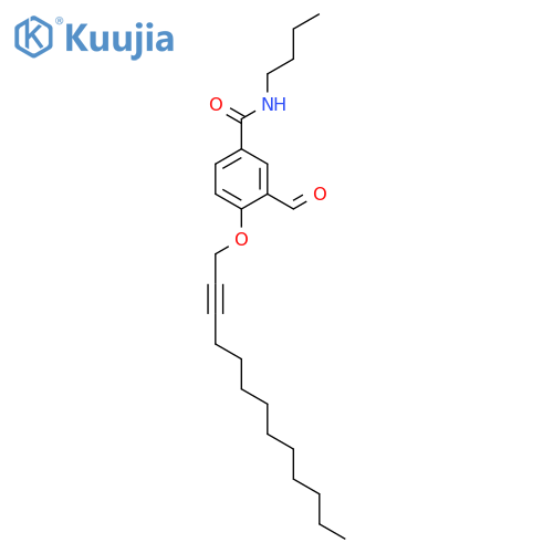 Benzamide, N-butyl-3-formyl-4-(2-tridecynyloxy)- structure