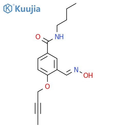 Benzamide, N-butyl-4-(2-butynyloxy)-3-[(hydroxyimino)methyl]- structure