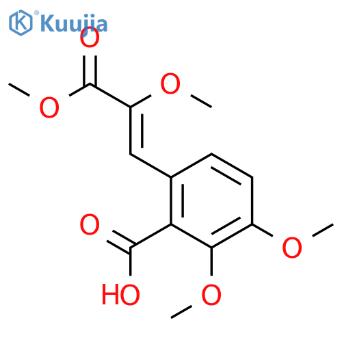 Benzoic acid, 6-(2,3-dimethoxy-3-oxo-1-propenyl)-2,3-dimethoxy- structure