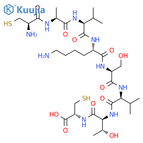 L-Cysteine, L-cysteinyl-L-alanyl-L-valyl-L-lysyl-L-seryl-L-valyl-L-threonyl- structure