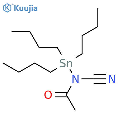 N-Cyano-N-(tributylstannyl)acetamide structure