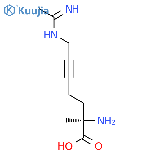 5-Heptynoic acid, 2-amino-7-[(1-iminoethyl)amino]-2-methyl-, (2R)- structure
