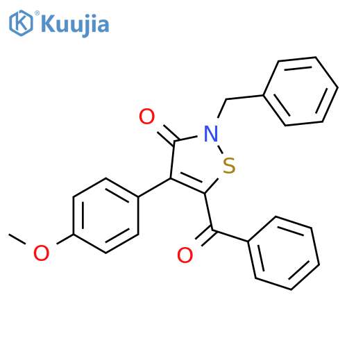 3(2H)-ISOTHIAZOLONE, 5-BENZOYL-4-(4-METHOXYPHENYL)-2-(PHENYLMETHYL)- structure