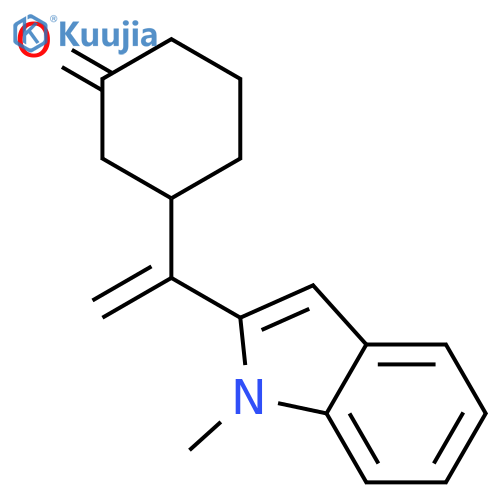 CYCLOHEXANONE, 3-[1-(1-METHYL-1H-INDOL-2-YL)ETHENYL]- structure