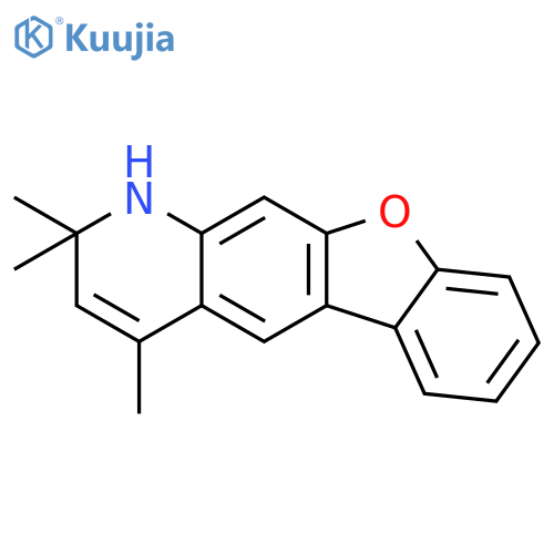 BENZOFURO[3,2-G]QUINOLINE, 1,2-DIHYDRO-2,2,4-TRIMETHYL- structure
