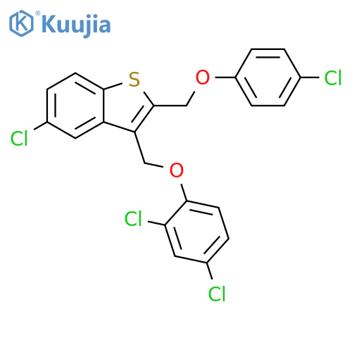 Benzo[b]thiophene, 5-chloro-2-[(4-chlorophenoxy)methyl]-3-[(2,4-dichlorophenoxy)methyl]- structure