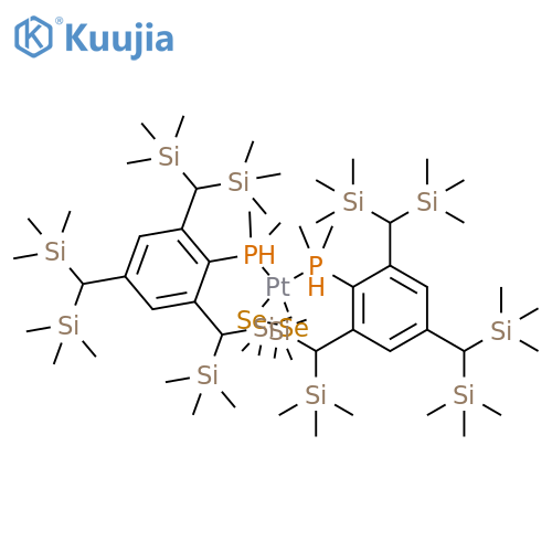 trans-[((2,4,6-tris[bis(trimethylsilyl)methyl]phenyl)dimethylphosphine)2diseneniumplatinum] structure