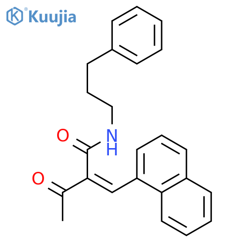 Butanamide, 2-(1-naphthalenylmethylene)-3-oxo-N-(3-phenylpropyl)- structure