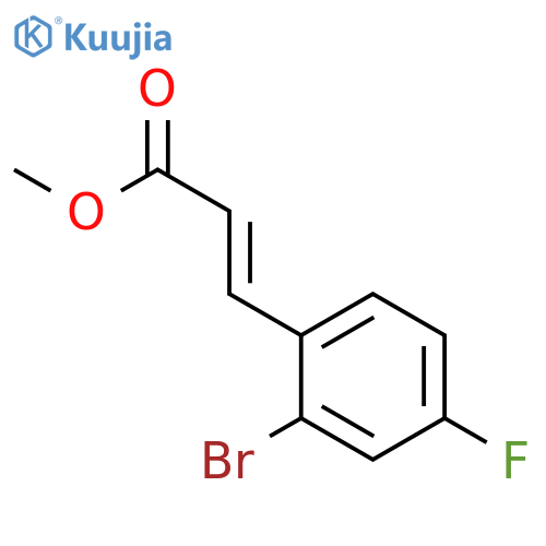2-Propenoic acid, 3-(2-bromo-4-fluorophenyl)-, methyl ester, (2E)- structure