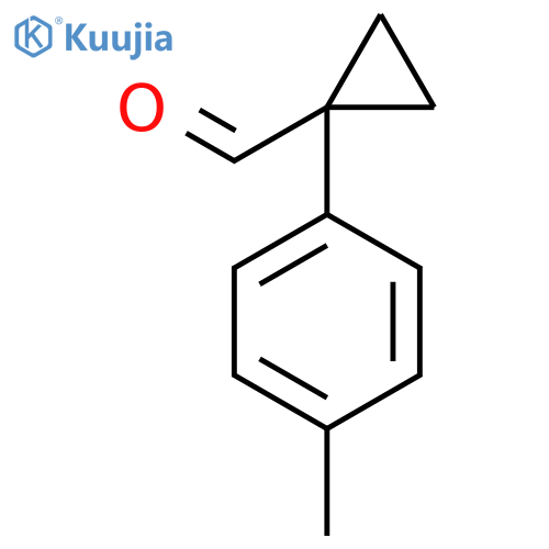 1-(4-methylphenyl)cyclopropane-1-carbaldehyde structure