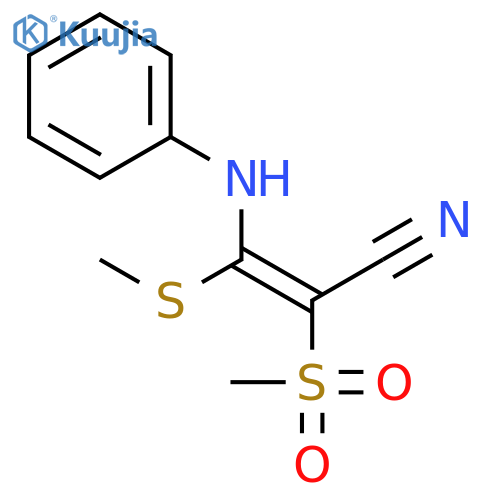 2-Propenenitrile, 2-(methylsulfonyl)-3-(methylthio)-3-(phenylamino)- structure