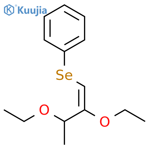 Benzene, [[(1Z)-2,3-diethoxy-1-butenyl]seleno]- structure