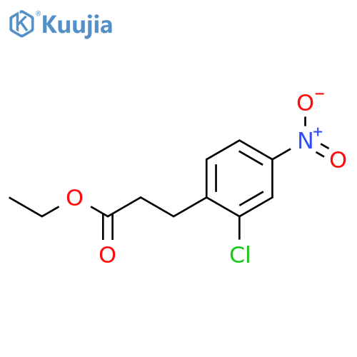 BENZENEPROPANOIC ACID, 2-CHLORO-4-NITRO-, ETHYL ESTER structure