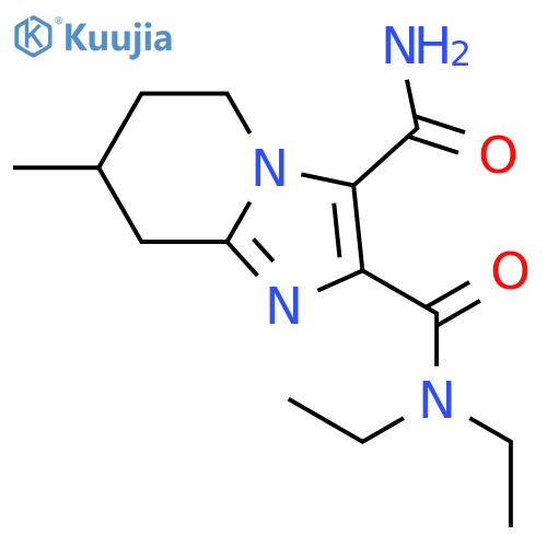Imidazo(1,2-a)pyridine-2,3-dicarboxamide, 5,6,7,8-tetrahydro-N,N'-diethyl-7-methyl- structure