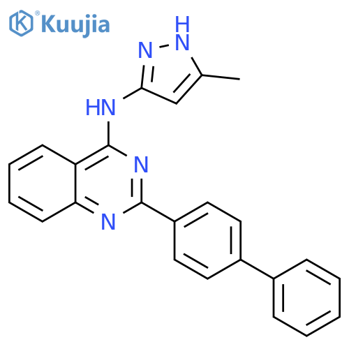 4-QUINAZOLINAMINE, 2-[1,1'-BIPHENYL]-4-YL-N-(5-METHYL-1H-PYRAZOL-3-YL)- structure