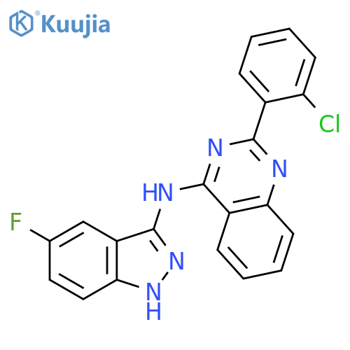 4-QUINAZOLINAMINE, 2-(2-CHLOROPHENYL)-N-(5-FLUORO-1H-INDAZOL-3-YL)- structure