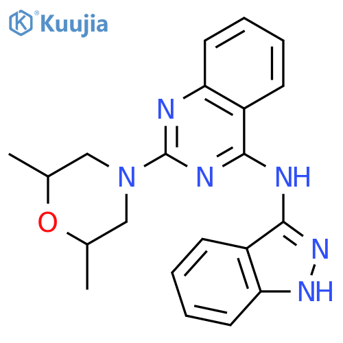 4-QUINAZOLINAMINE, 2-(2,6-DIMETHYL-4-MORPHOLINYL)-N-1H-INDAZOL-3-YL- structure