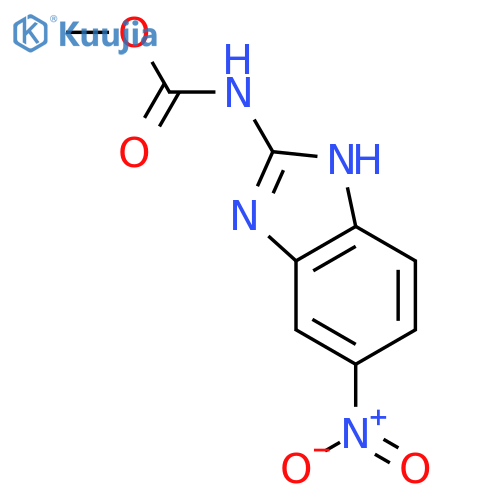 Carbamic acid, (5-nitro-1H-benzimidazol-2-yl)-, methyl ester structure
