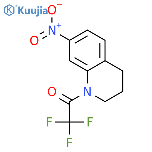 Quinoline, 1,2,3,4-tetrahydro-7-nitro-1-(trifluoroacetyl)- structure