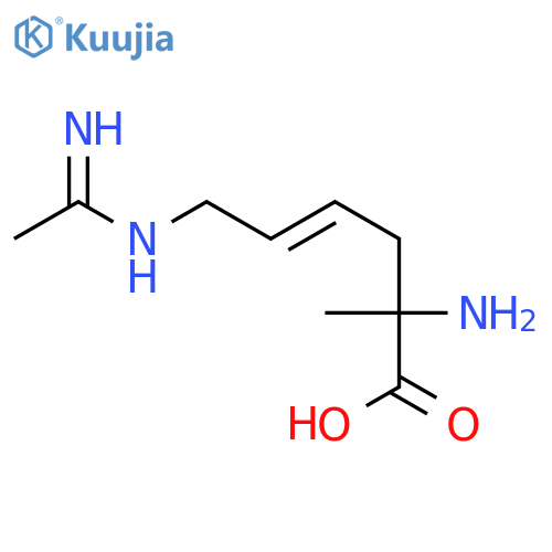 4-Hexenoic acid, 2-amino-6-[(1-iminoethyl)amino]-2-methyl-, (4E)- structure