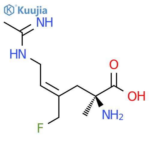 4-Hexenoic acid, 2-amino-4-(fluoromethyl)-6-[(1-iminoethyl)amino]-2-methyl-, (2S,4E)- structure