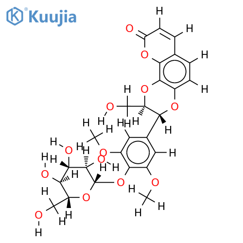 daphneticin-4'-O-beta-D-glucopyranoside structure