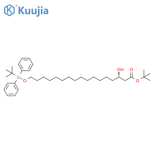 Heptadecanoic acid, 17-[[(1,1-dimethylethyl)diphenylsilyl]oxy]-3-hydroxy-, 1,1-dimethylethyl ester, (3S)- structure