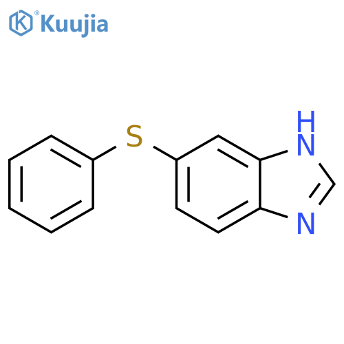 1H-BENZIMIDAZOLE, 5-(PHENYLTHIO)- structure