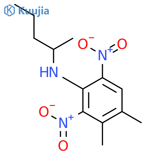 3,4-Dimethyl-N-(1-methylbutyl)-2,6-dinitrobenzenamine structure