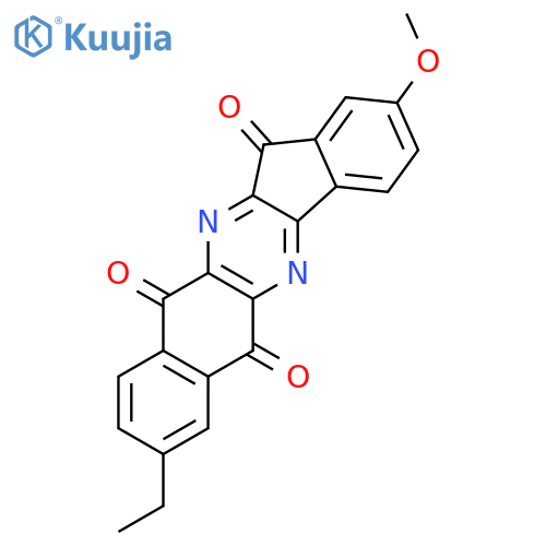 6H-BENZ[G]INDENO[1,2-B]QUINOXALINE-6,11,13-TRIONE, 8-ETHYL-2-METHOXY- structure