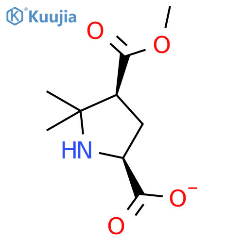 2,4-Pyrrolidinedicarboxylic acid, 5,5-dimethyl-, 4-methyl ester, (2S,4S)- structure