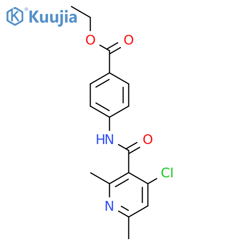 ethyl 4-{[(4-chloro-2,6-dimethyl-3-pyridinyl)carbonyl]amino}benzoate structure