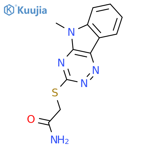 2-[(5-methyl-5H-[1,2,4]triazino[5,6-b]indol-3-yl)sulfanyl]acetamide structure