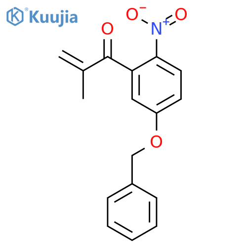 2-Propen-1-one, 2-methyl-1-[2-nitro-5-(phenylmethoxy)phenyl]- structure