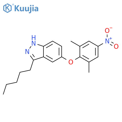 1H-Indazole, 5-(2,6-dimethyl-4-nitrophenoxy)-3-pentyl- structure