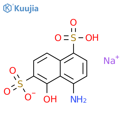 1,6-Naphthalenedisulfonicacid, 4-amino-5-hydroxy-, sodium salt (1:1) structure