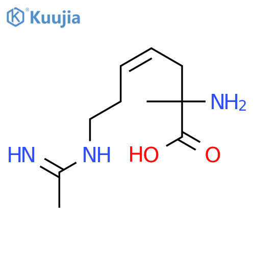 4-HEPTENOIC ACID, 2-AMINO-7-[(1-IMINOETHYL)AMINO]-2-METHYL-, (4Z)- structure