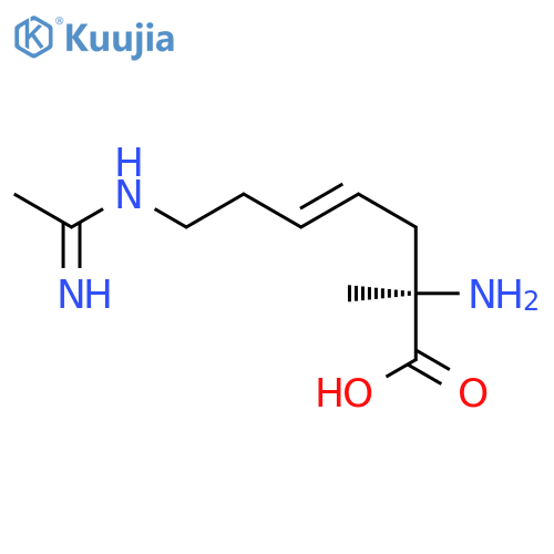 4-HEPTENOIC ACID, 2-AMINO-7-[(1-IMINOETHYL)AMINO]-2-METHYL-, (2R,4E)- structure