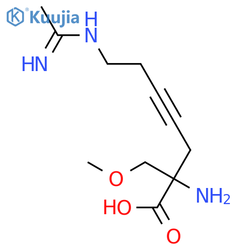 4-Heptynoic acid, 2-amino-7-[(1-iminoethyl)amino]-2-(methoxymethyl)- structure
