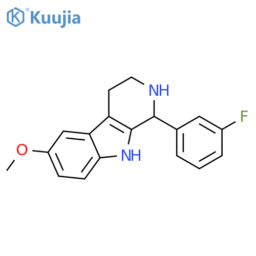 1-(3-fluorophenyl)-6-methoxy-1H,2H,3H,4H,9H-pyrido3,4-bindole structure