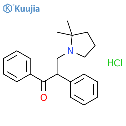 1-Propanone,3-(2,2-dimethyl-1-pyrrolidinyl)-1,2-diphenyl-, hydrochloride (1:1) structure
