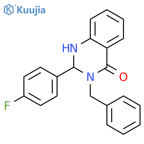 3-Benzyl-2-(4-fluoro-phenyl)-2,3-dihydro-1H-quinazolin-4-one structure