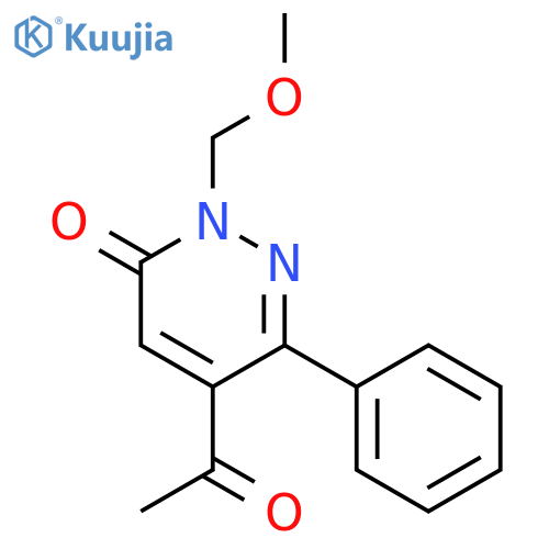 3(2H)-Pyridazinone, 5-acetyl-2-(methoxymethyl)-6-phenyl- structure