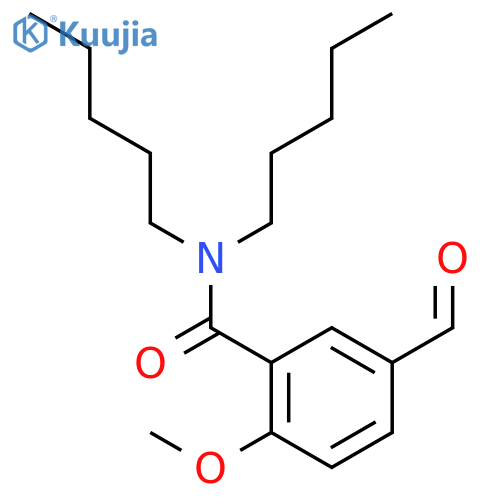 Benzamide, 5-formyl-2-methoxy-N,N-dipentyl- structure