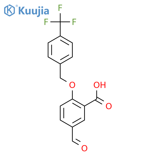 BENZOIC ACID, 5-FORMYL-2-[[4-(TRIFLUOROMETHYL)PHENYL]METHOXY]- structure