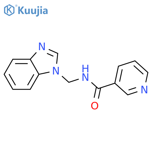 N-(1H-benzimidazol-1-ylmethyl)-3-pyridinecarboxamide structure